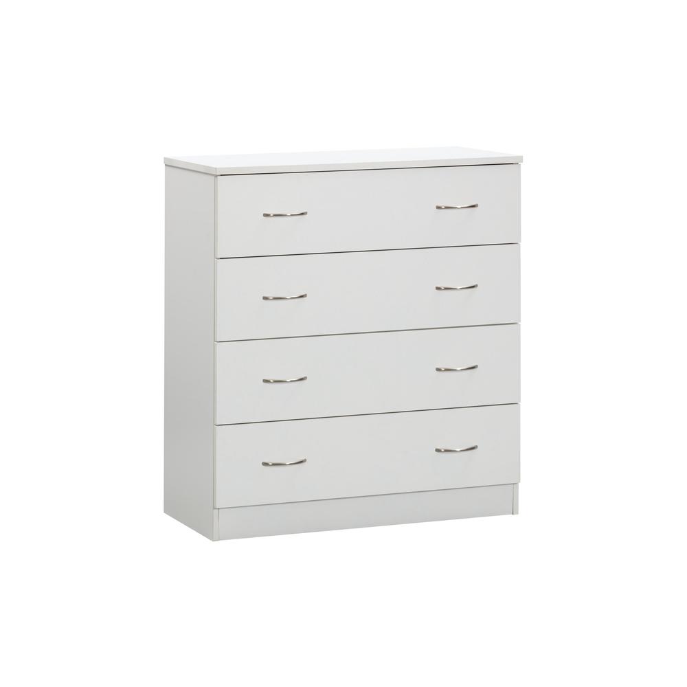 Four Drawer Chest in White. Picture 1