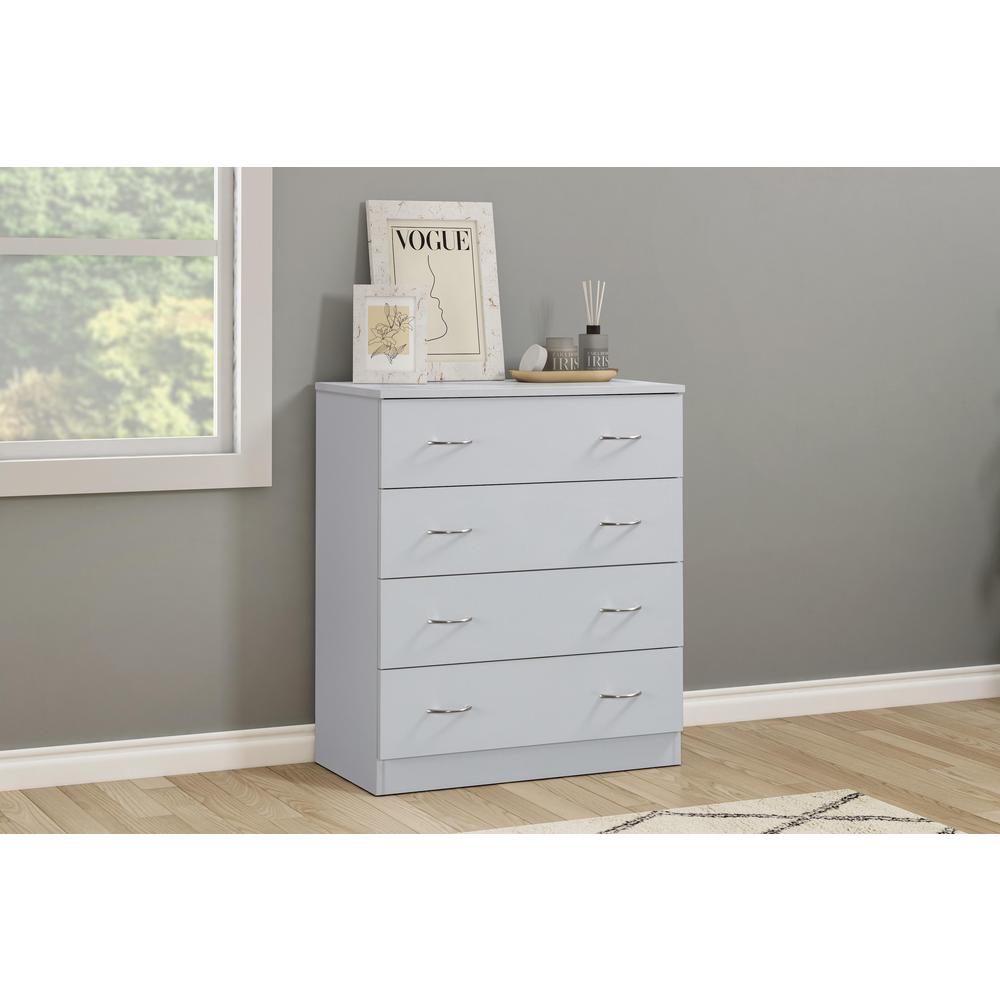 Four Drawer Chest in White. Picture 4