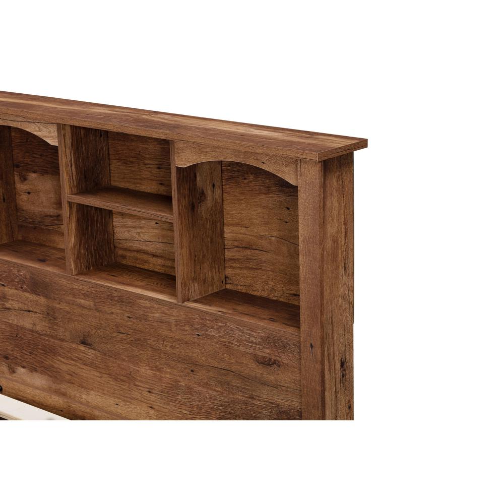 Twin Sized Mountain Oak Bookcase Headboard. Picture 2