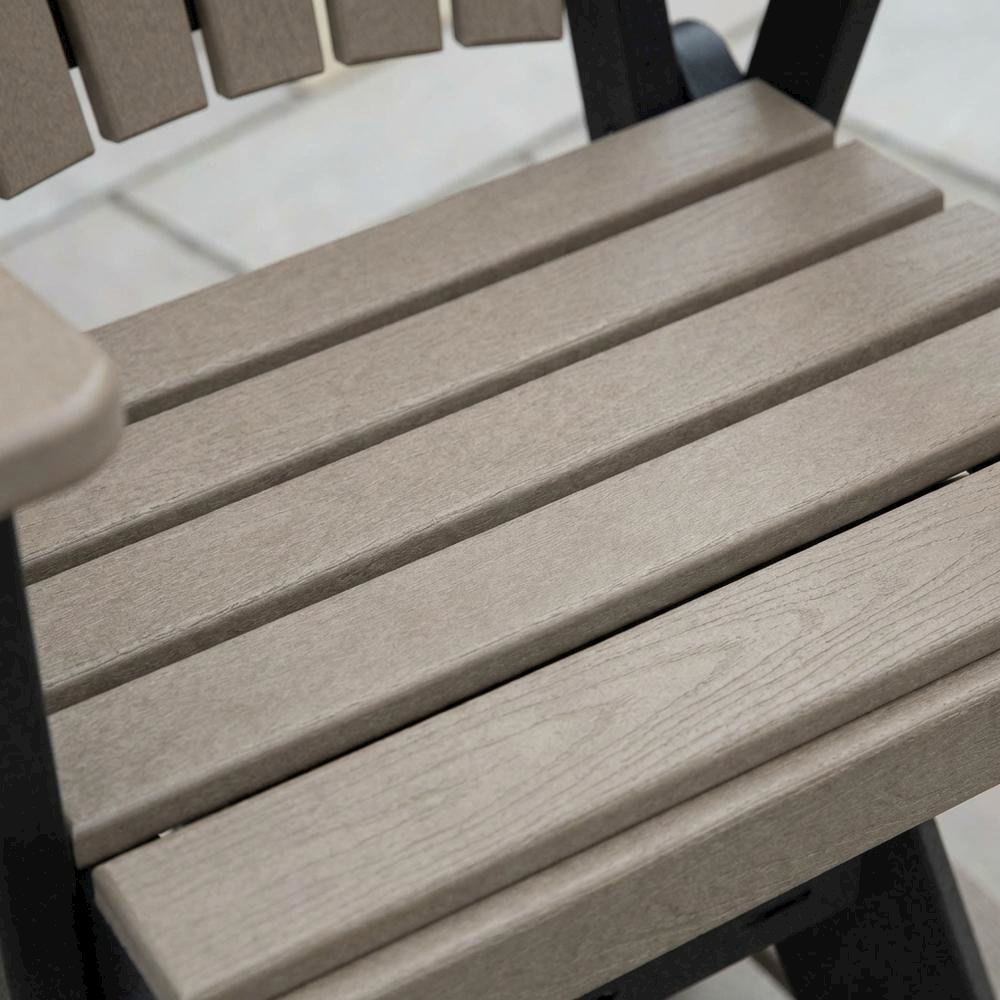 Black Base Counter Height Swivel Arm Chair With Black Base For Outdoor Dining. Picture 5