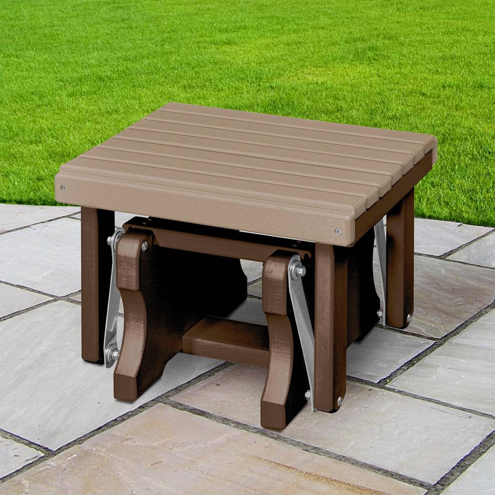 Gliding Ottoman in Weatherwood and Tudor Brown. Picture 2