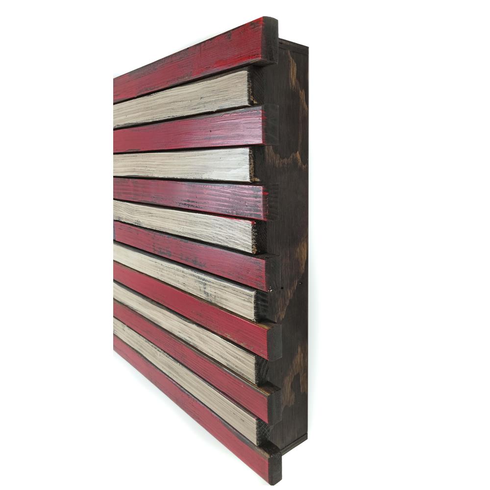 American Furniture Classics Model SMALL2COMP Small American Flag Wall Hanging Gun Concealment with Two Secret Compartments. Picture 5