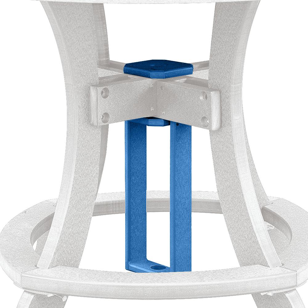 OS Home and Office Model 44R-C-BW Counter Height Round Table in Blue with White Base. Picture 2