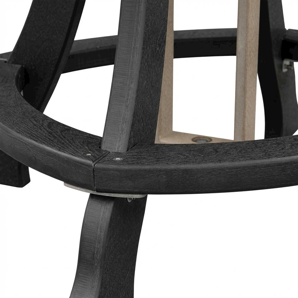 Black Base Square Outdoor Dining Table With Black Base For Patio Use. Picture 6