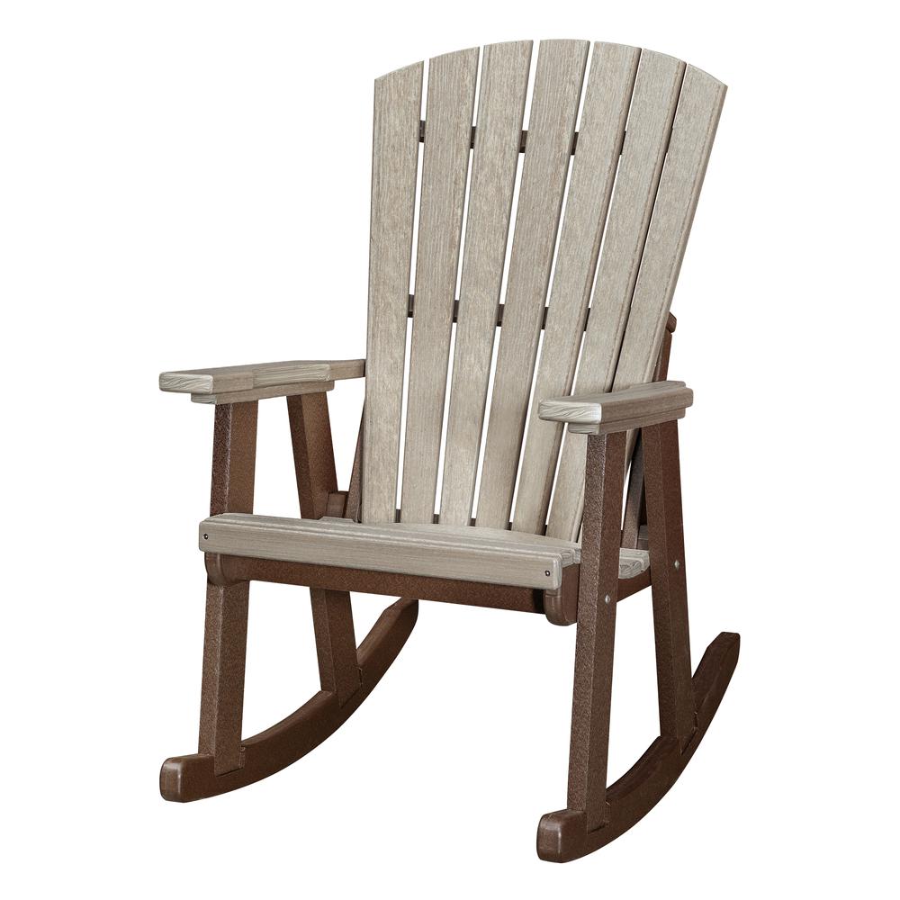 OS Home and Office Rocking Chair in Weatherwood with a Tudor Brown Base. Picture 2