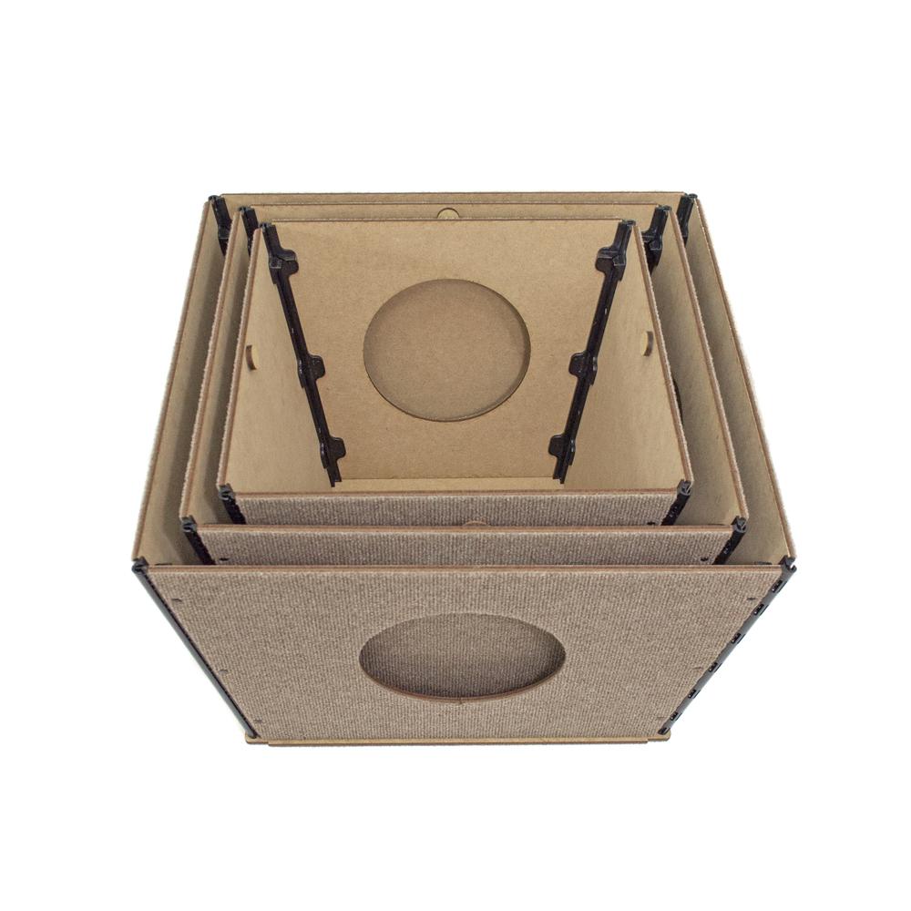 Happystack Cat Tower Model HS3SQTANLG Pyramid Style in Tan Indoor/Outdoor Carpet for Large Cats. Picture 8