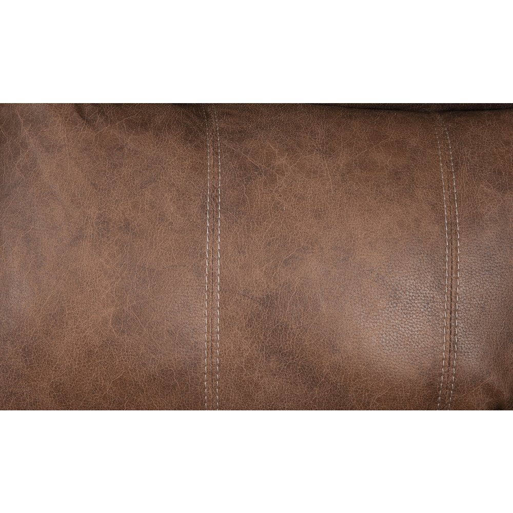 Rocker Recliner Chair in Brown Faux Leather. Picture 7