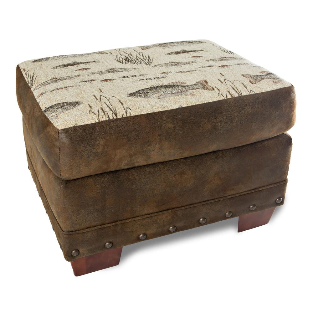 Angler's Cove Ottoman. Picture 1