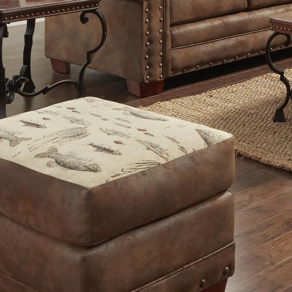 Angler's Cove Ottoman. Picture 5