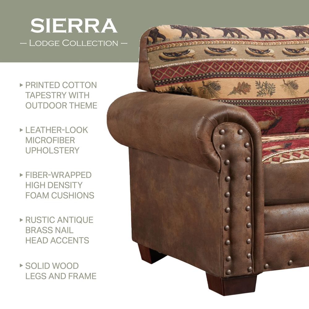 Sierra Lodge Arm Chair with Matching Ottoman. Picture 9