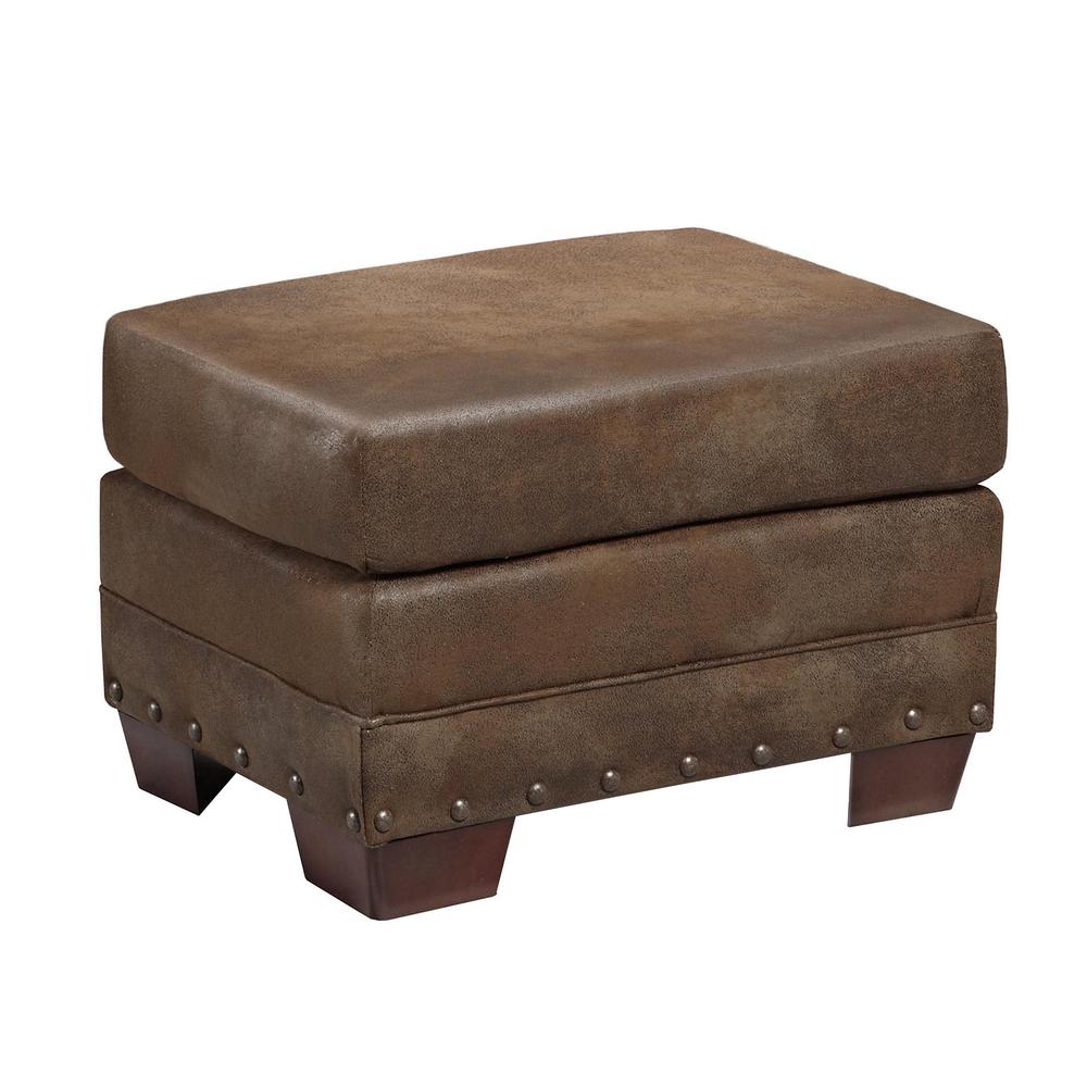 Buckskin Arm Chair with Matching Ottoman. Picture 2