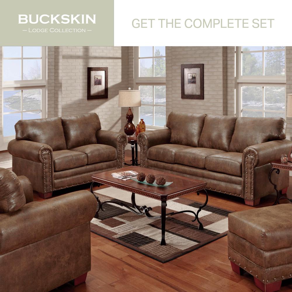 Buckskin Arm Chair with Matching Ottoman. Picture 10