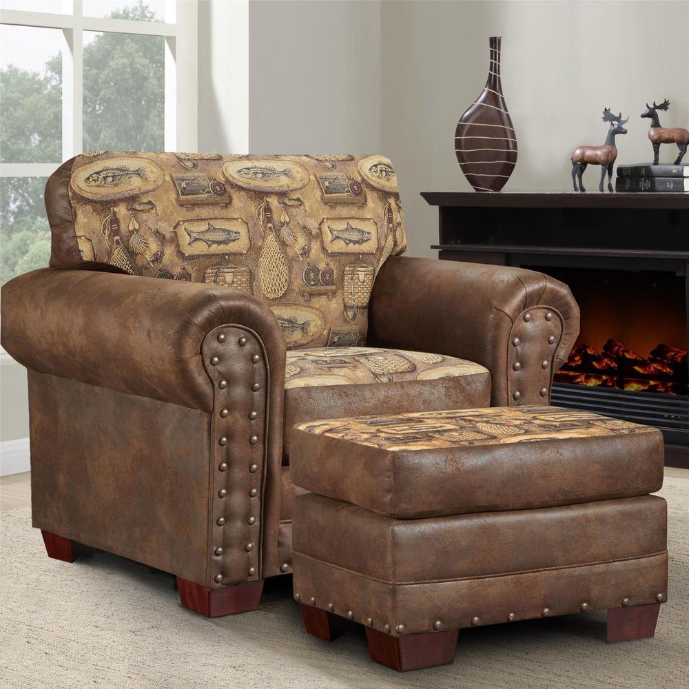 River Bend Arm Chair with Matching Ottoman. Picture 6