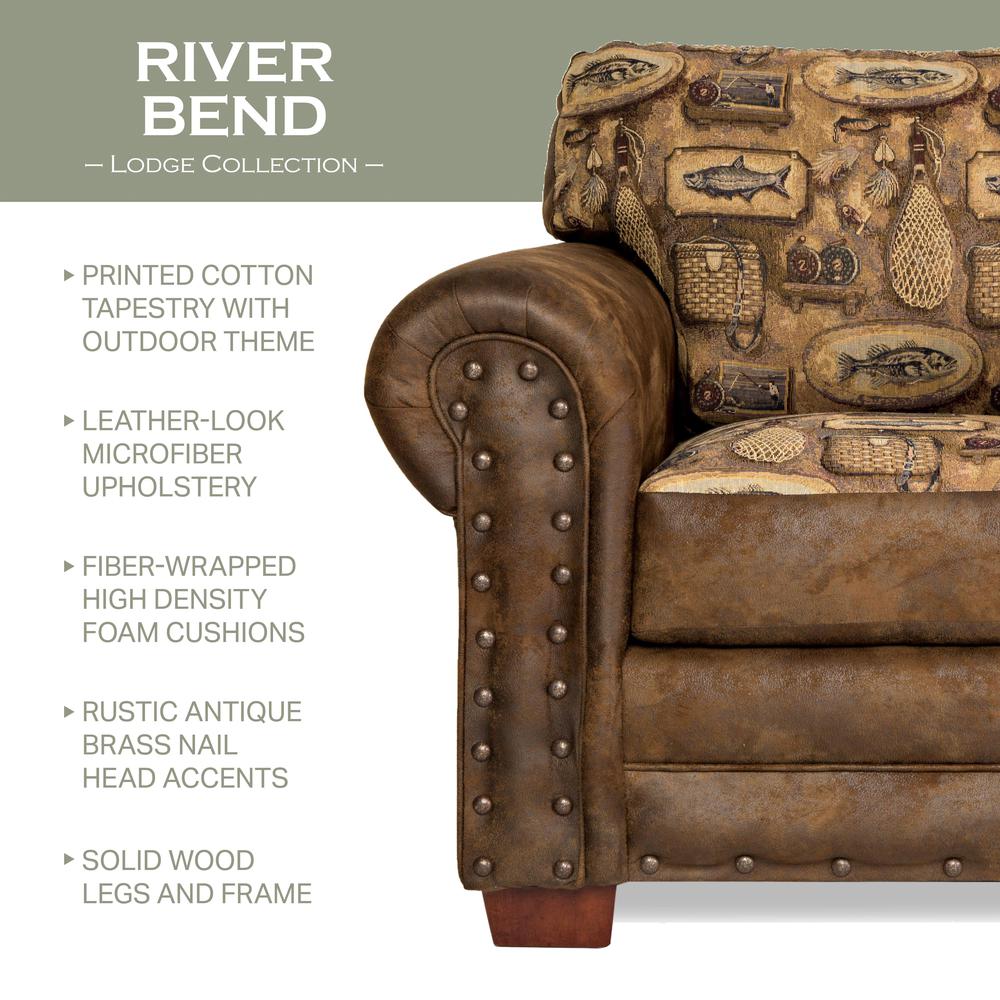 River Bend Arm Chair with Matching Ottoman. Picture 10