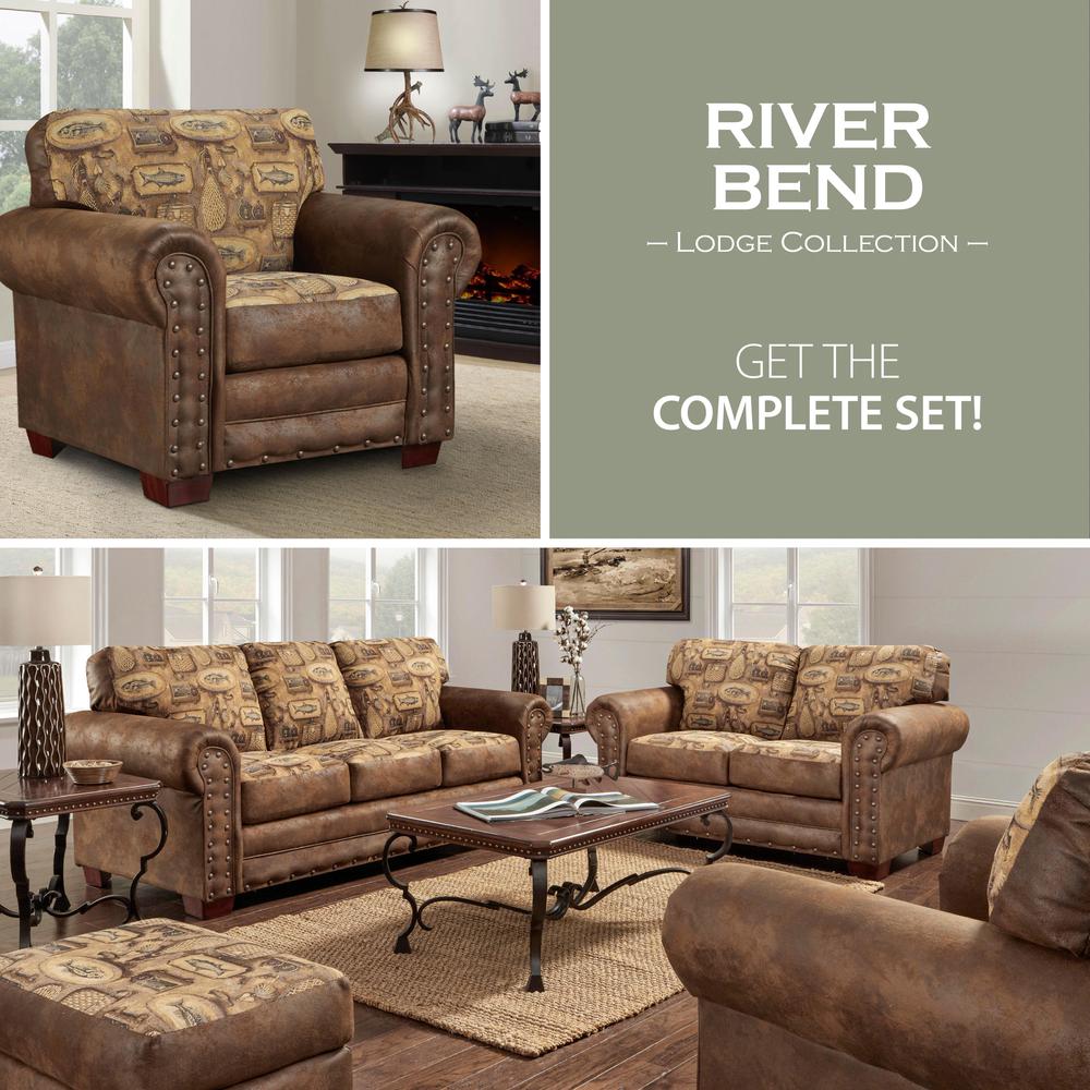River Bend Arm Chair with Matching Ottoman. Picture 11