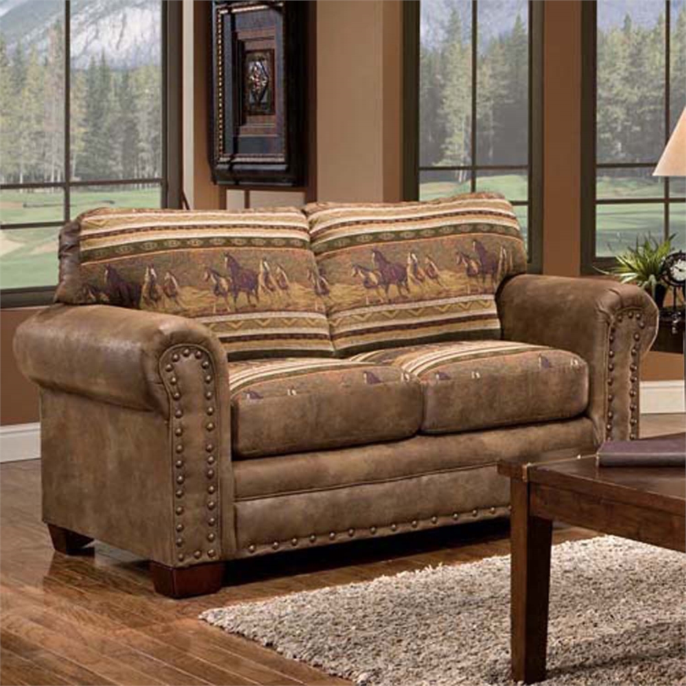 Wild Horses - Loveseat. Picture 1