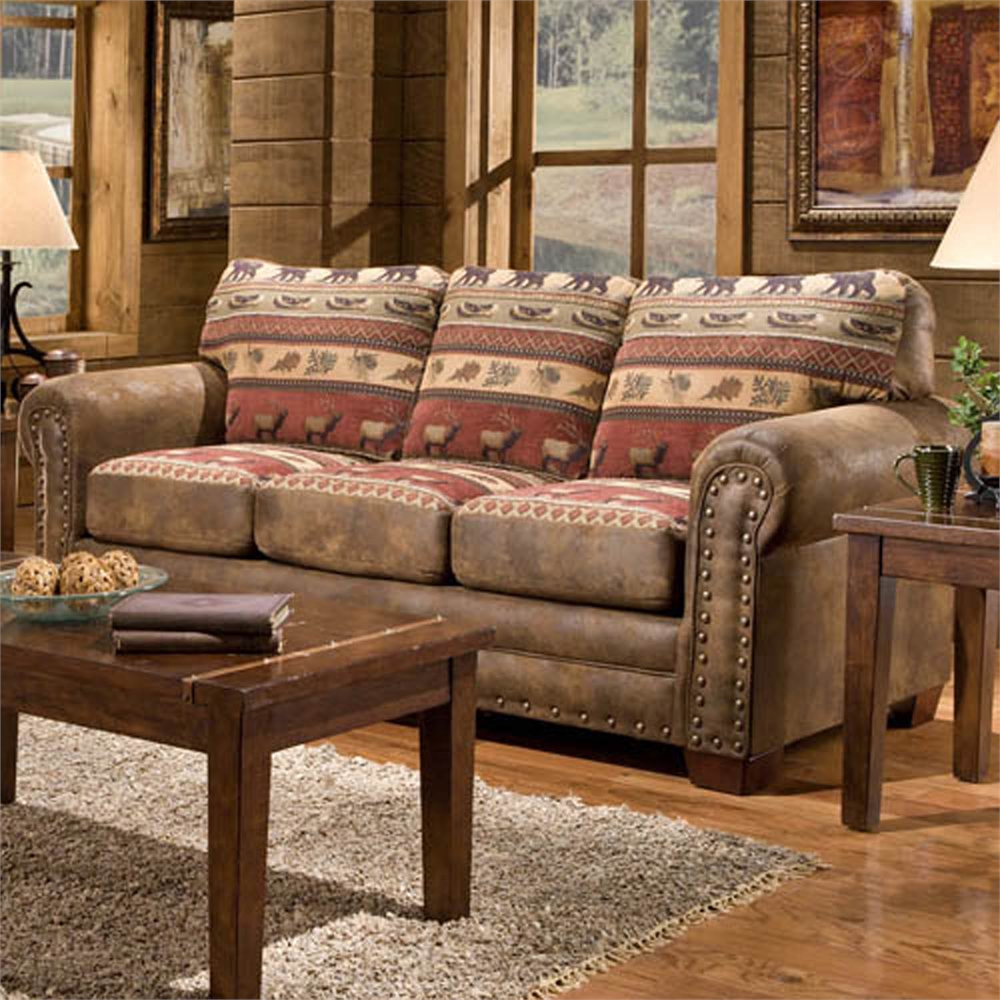 Sleeper Sofa, Brown. Picture 3