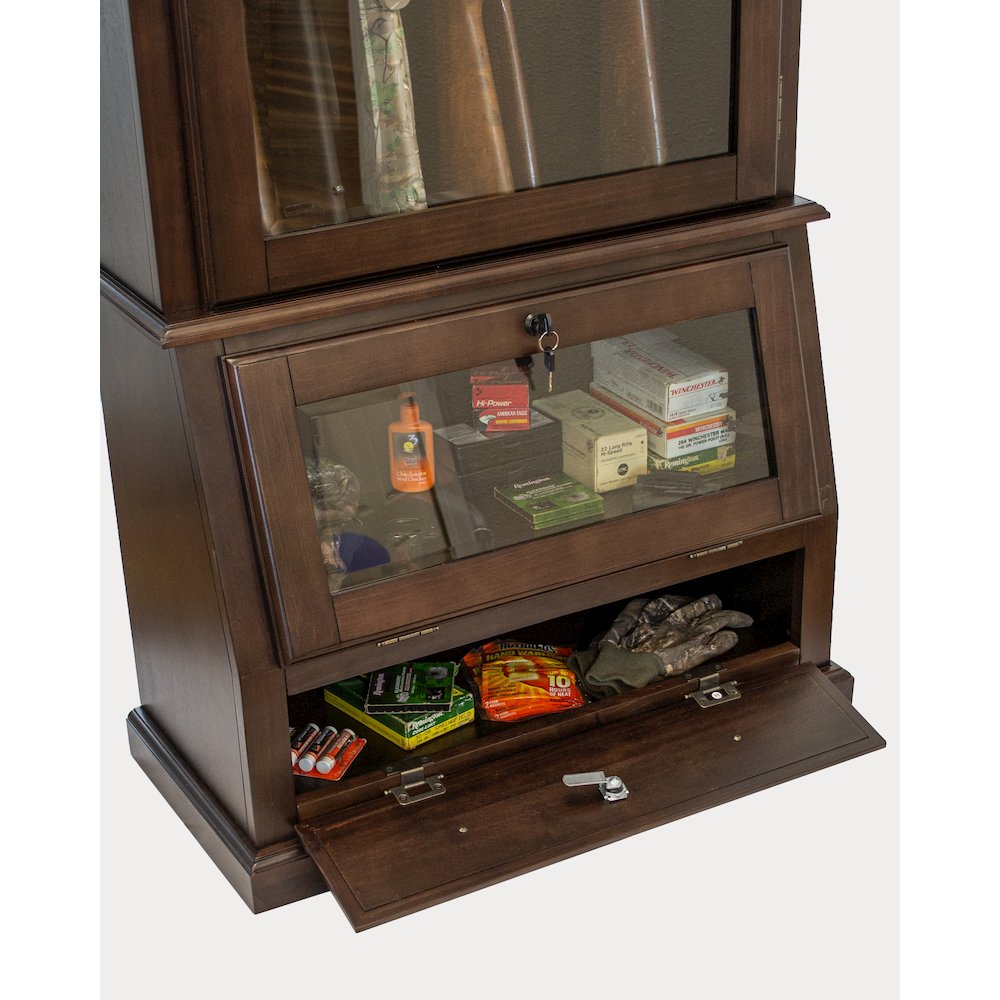 American Furniture Classics Model 858, 12 Gun Slanted Base Cabinet Espresso. Picture 9