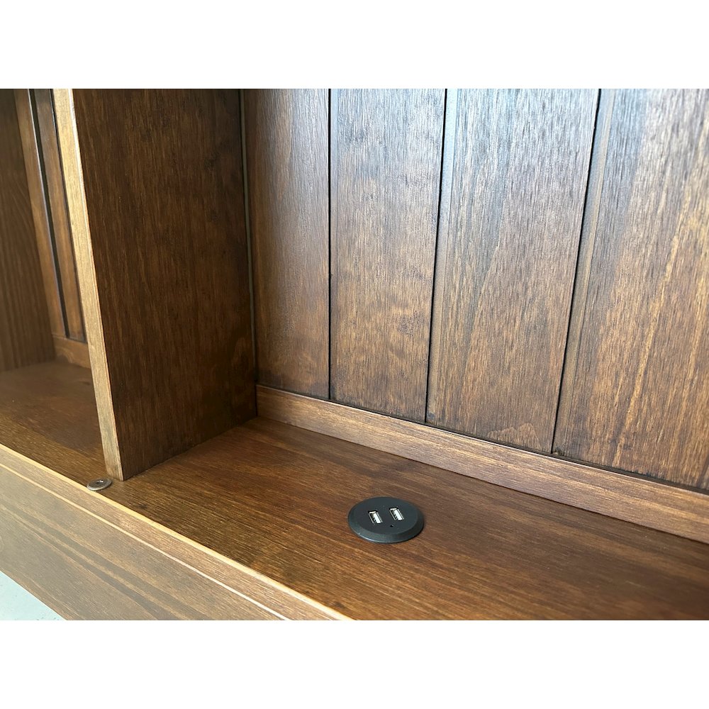Solid Pine Twin Daybed with 6 Sturdy Drawers in Classic Walnut. Picture 4