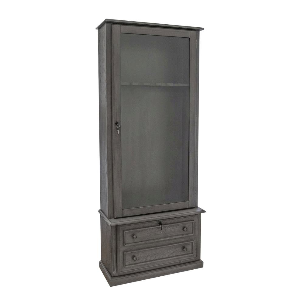 Grey Gun Cabinet With Secure Storage For Firearms And Accessories. Picture 1