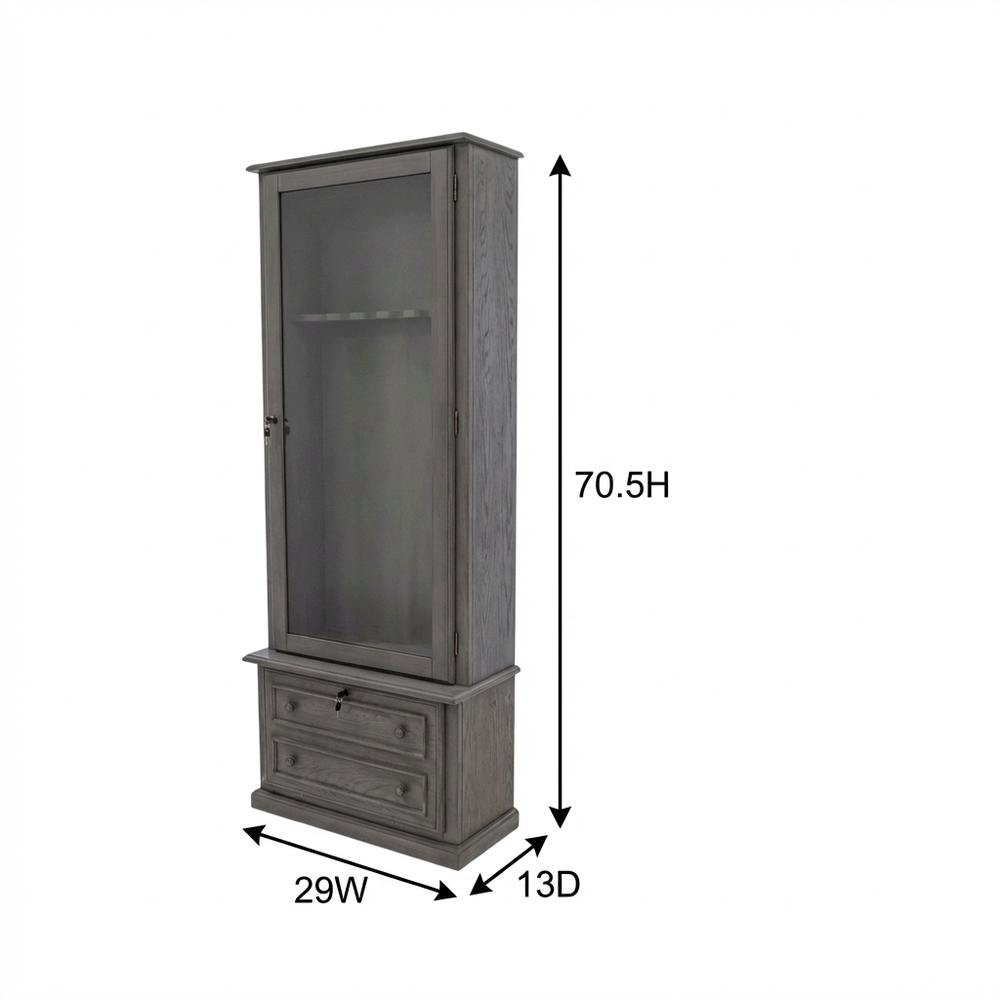 Grey Gun Cabinet With Secure Storage For Firearms And Accessories. Picture 7