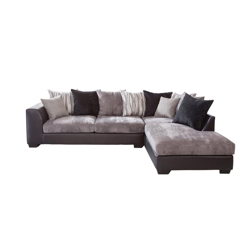 American Furniture L Shaped Sectional Sofa with 8 Back Pillows and 2 Accent Pillows. Picture 2