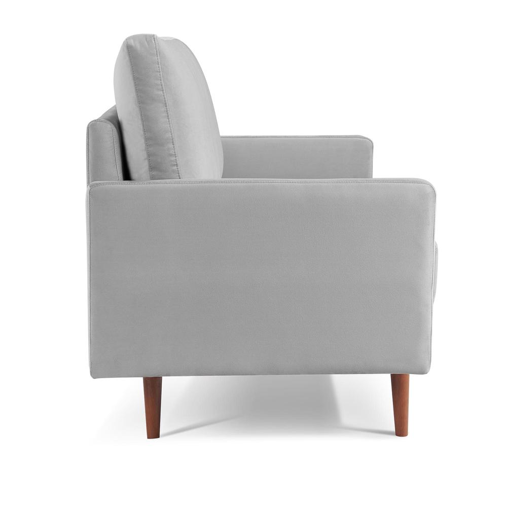 69 Inch Wide Upholstered Two Cushion Sofa with Square Arms. Picture 13