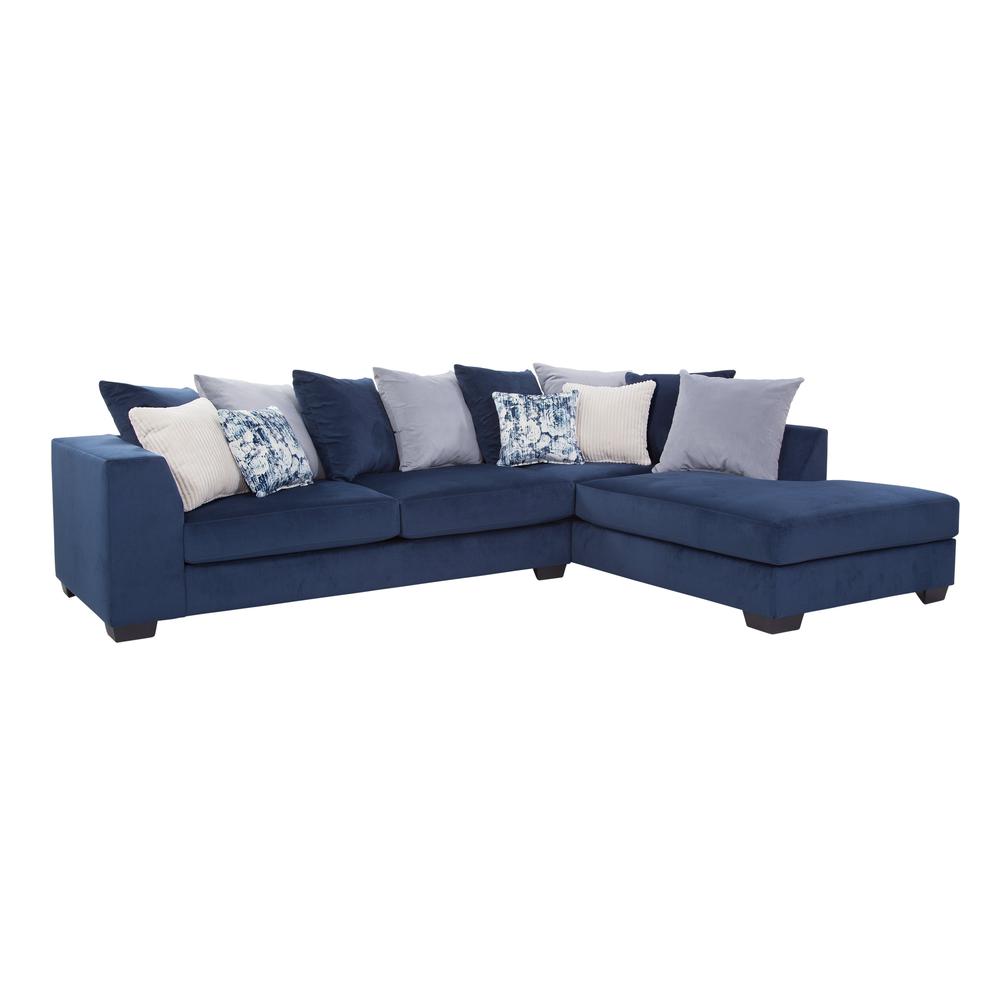 American Furniture L Shaped Sectional Sofa with 8 Back Pillows and 4 Accent Pillows. Picture 1