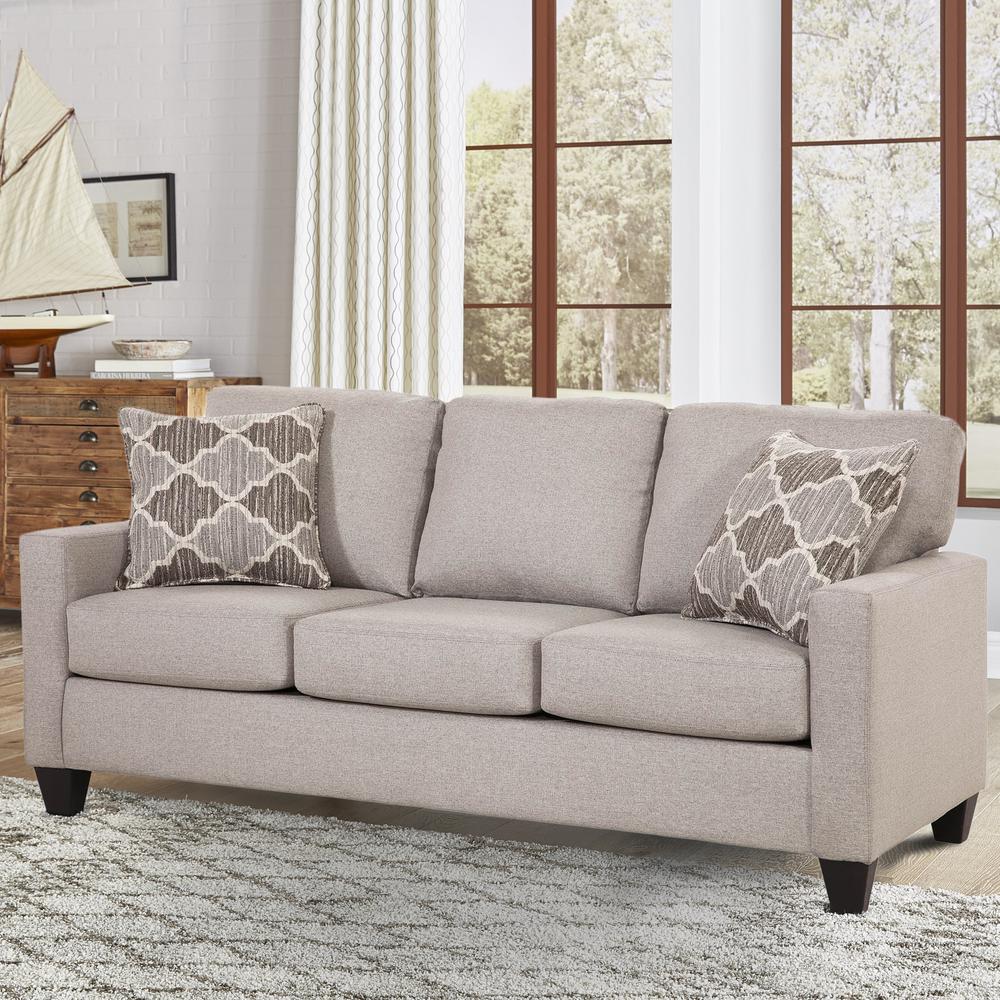 American Furniture Classics Sofa with Two Accent Pillows. Picture 1
