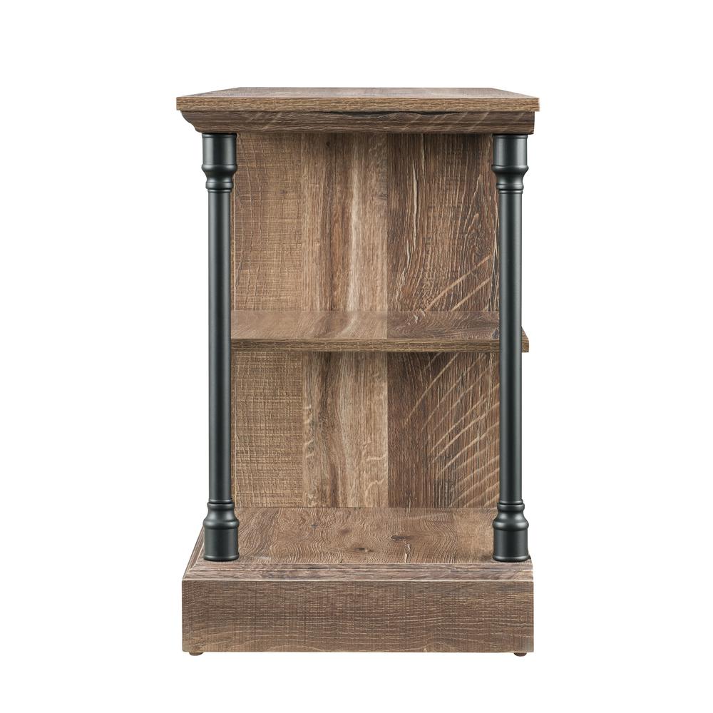 OS Home Model 6592 Contemporary Architecture Media Console in Rough Sawn Birch Finish.. Picture 4