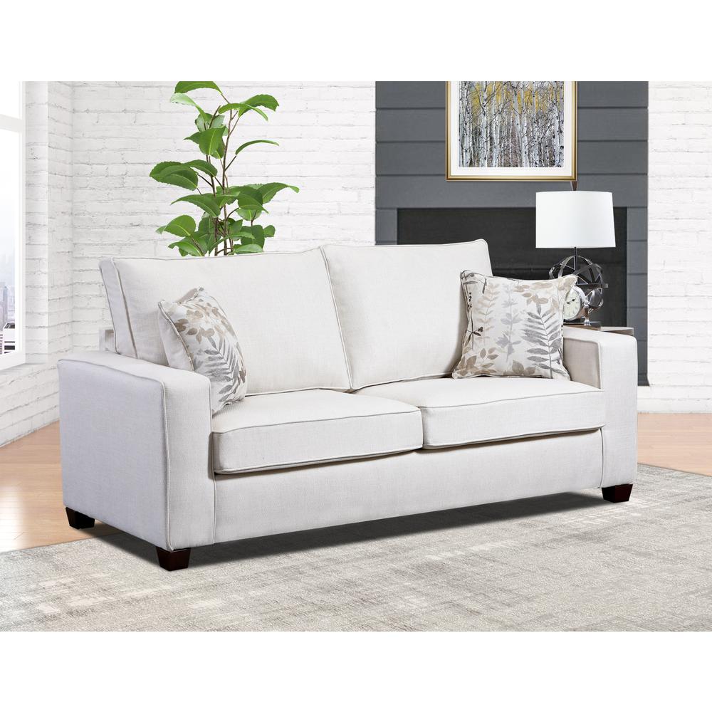 Living Room Relay Linen Sofa with Two Throw Pillows. Picture 7