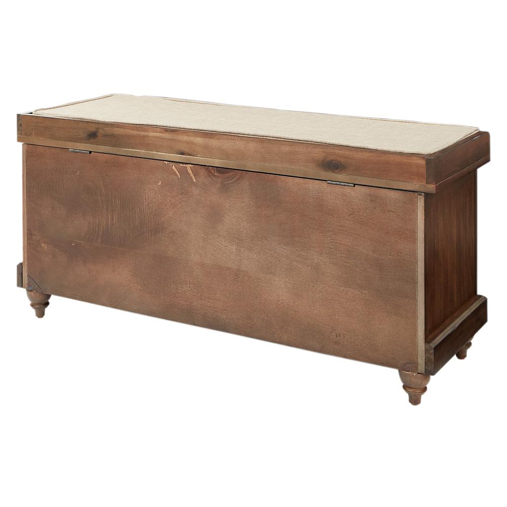 Dover Storage Bench in Distressed Brown ASM, DOV-DB. Picture 4