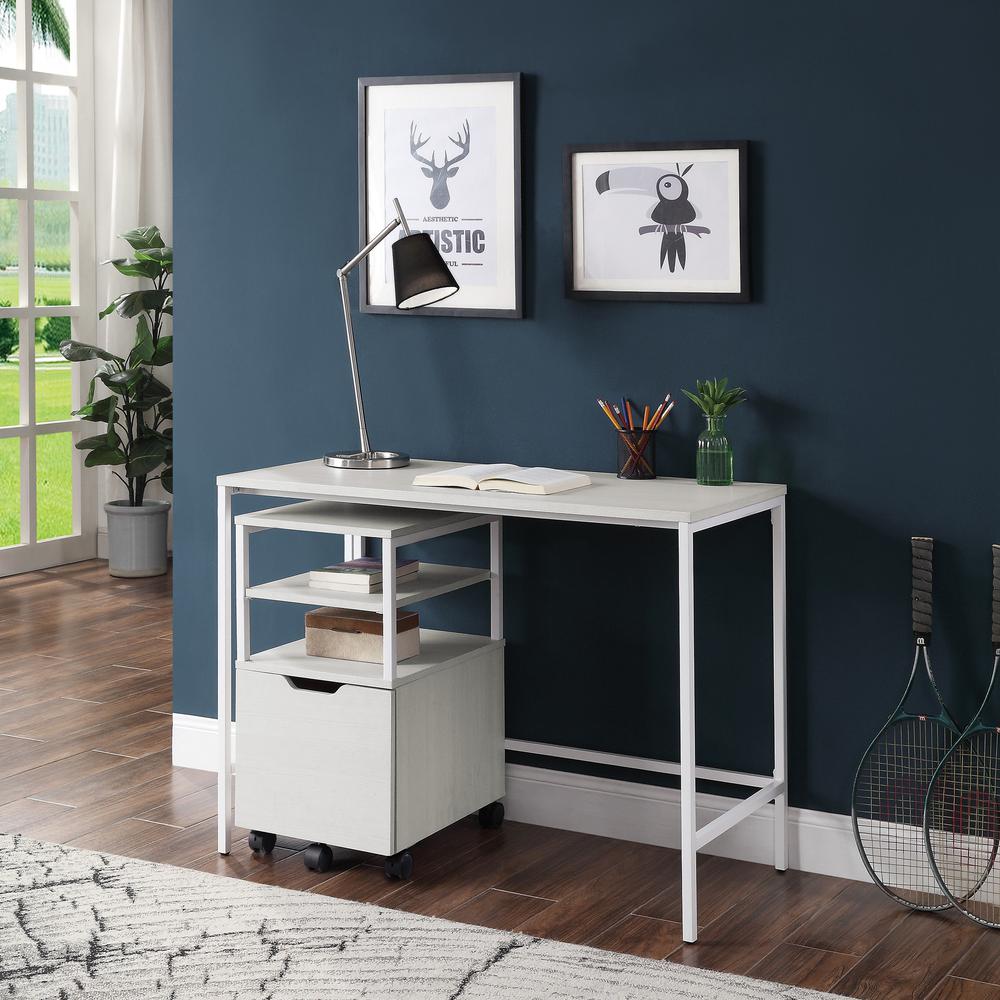 Contempo 42" Desk in White Oak Finish , CNT42-WK. Picture 3
