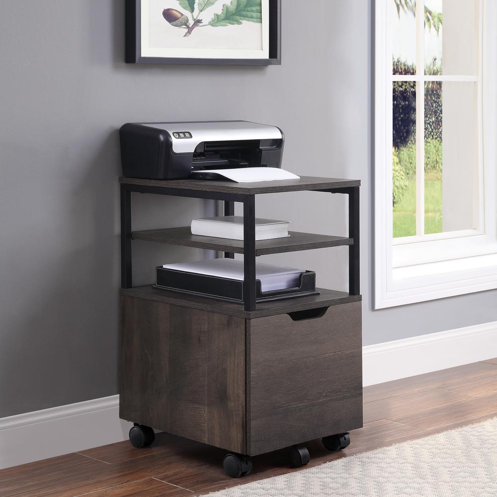 Contempo Mobile Cart in Ozark Ash finish, CNT15-AH. Picture 2
