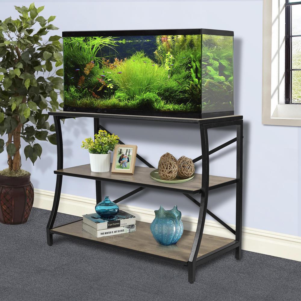 Kyndall Laine Home 40/55 Gallon 3-Tier Aquarium Stand, Swerved Front Leg. Picture 8