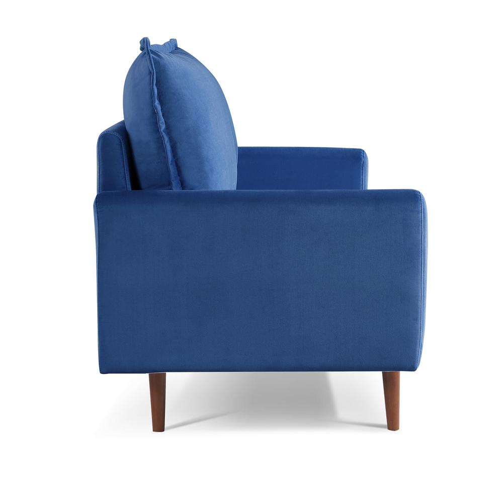 69 Inch Wide Upholstered Two Cushion Sofa with Cambered Arms. Picture 12