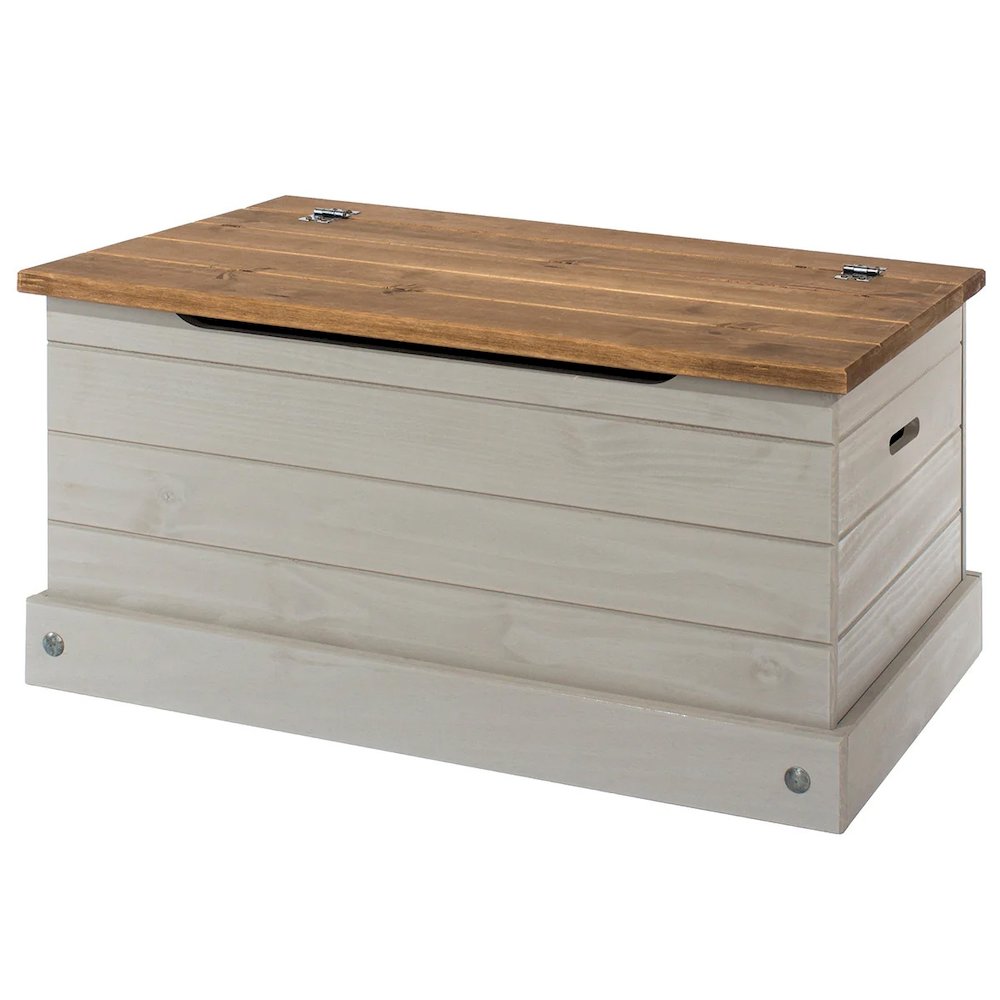 Wood Storage Trunk in Corona Gray. Picture 1