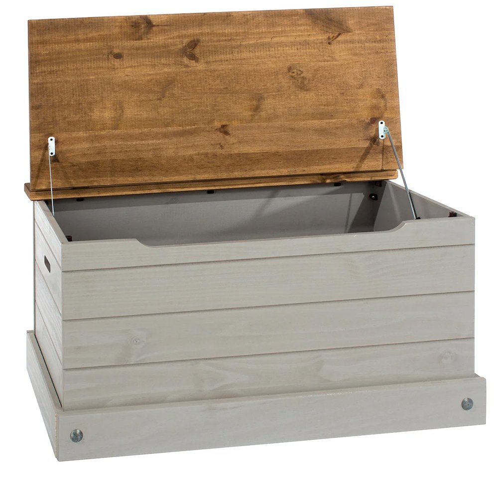 Wood Storage Trunk in Corona Gray. Picture 2