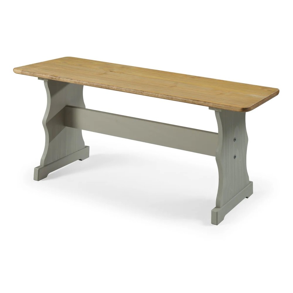 Solid Pine Corner Dining Booth in Corona Gray. Picture 5