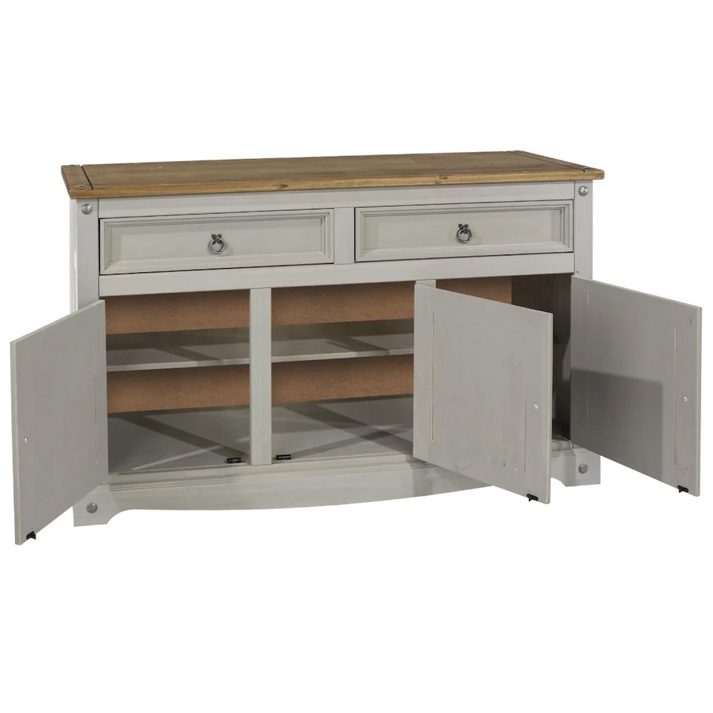 Wood Buffet Sideboard in Corona Gray. Picture 6