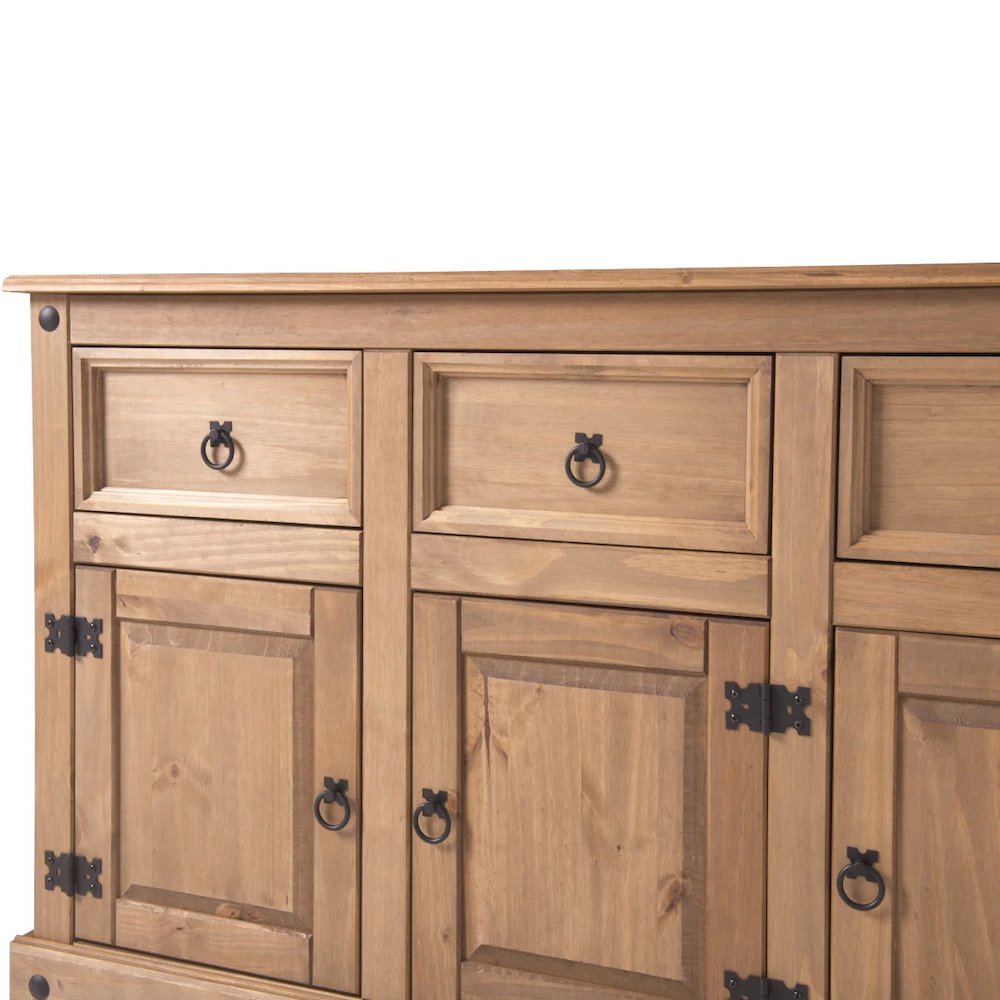 Wood Buffet Sideboard in Corona Brown. Picture 3