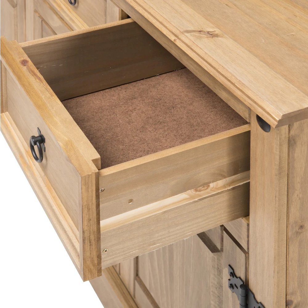 Wood Buffet Sideboard in Corona Brown. Picture 5