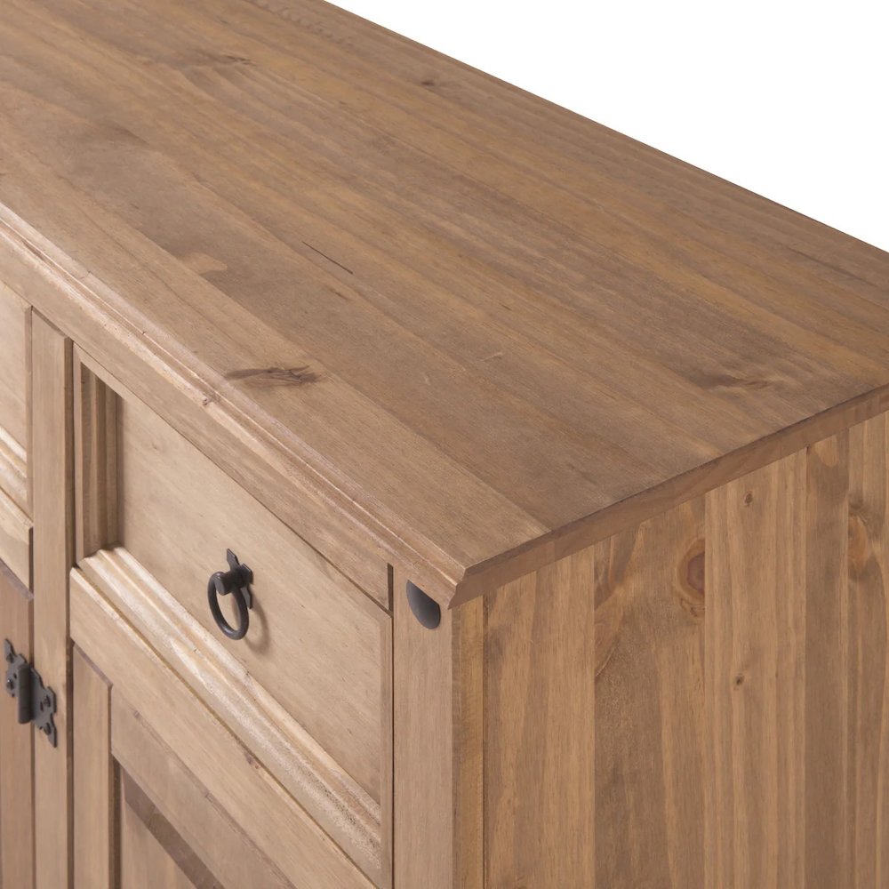 Wood Buffet Sideboard in Corona Brown. Picture 6