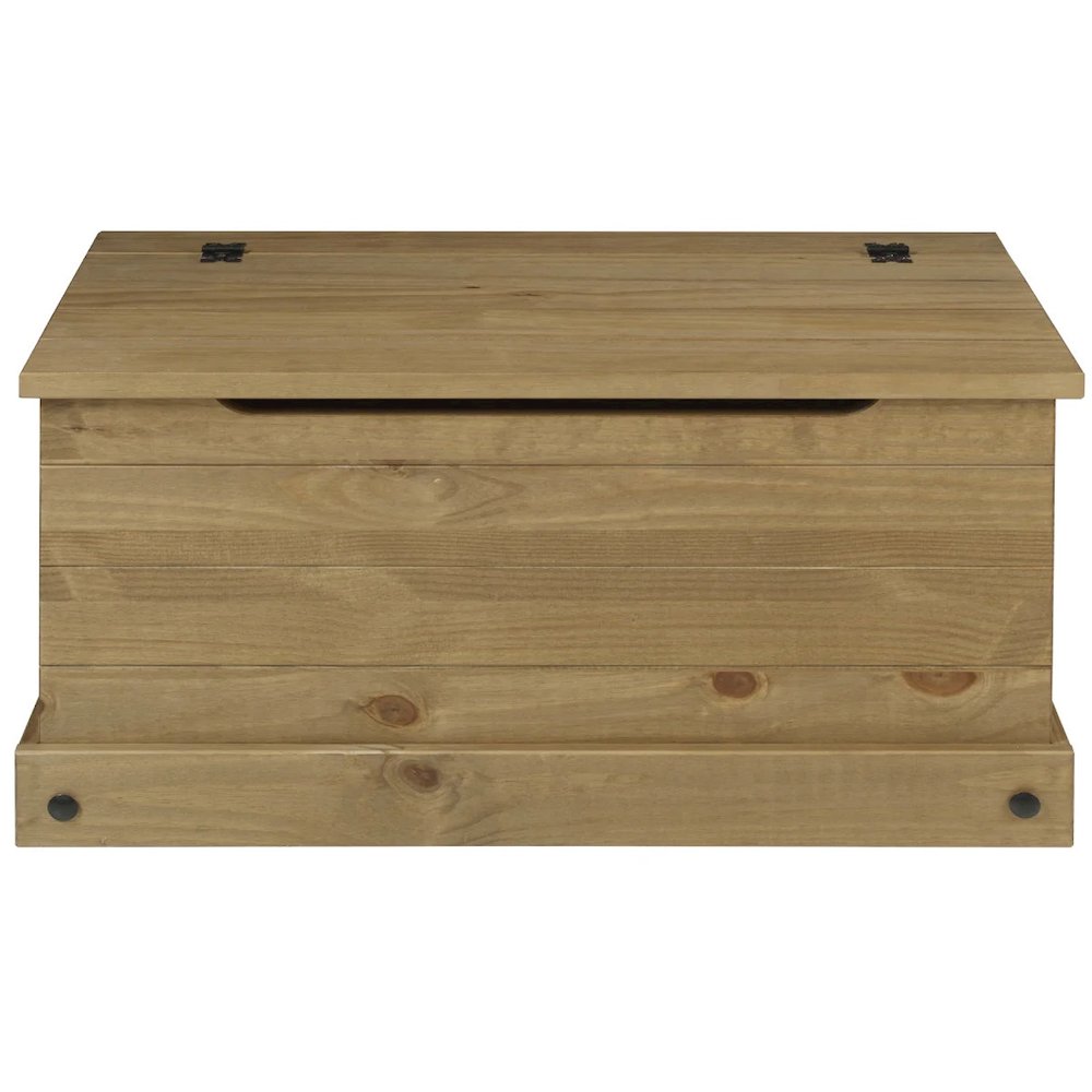 Wood Storage Trunk in Corona Brown. Picture 3
