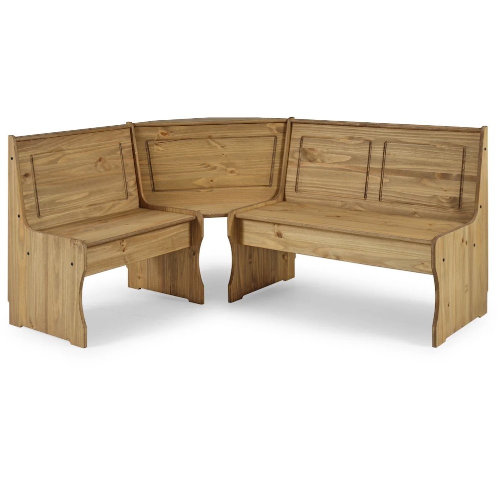 Solid Pine Corner Dining Booth in Corona Brown. Picture 3