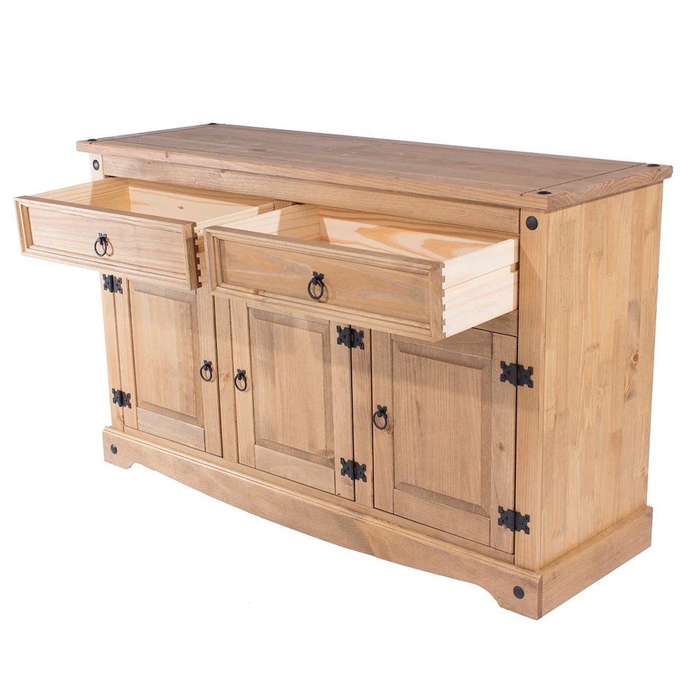 Wood Buffet Sideboard in Corona Brown. Picture 3