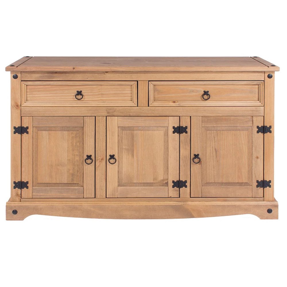 Wood Buffet Sideboard in Corona Brown. Picture 4