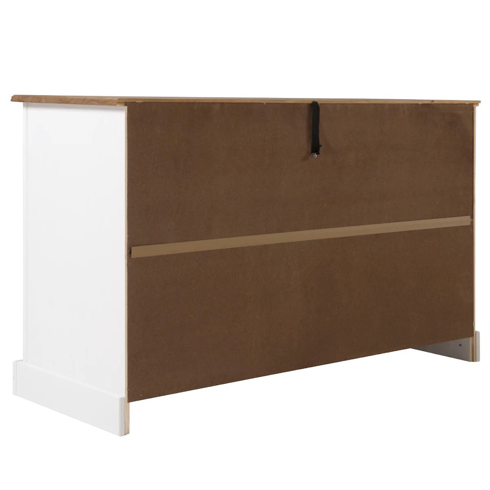 Wood Buffet Sideboard in Distressed White. Picture 3