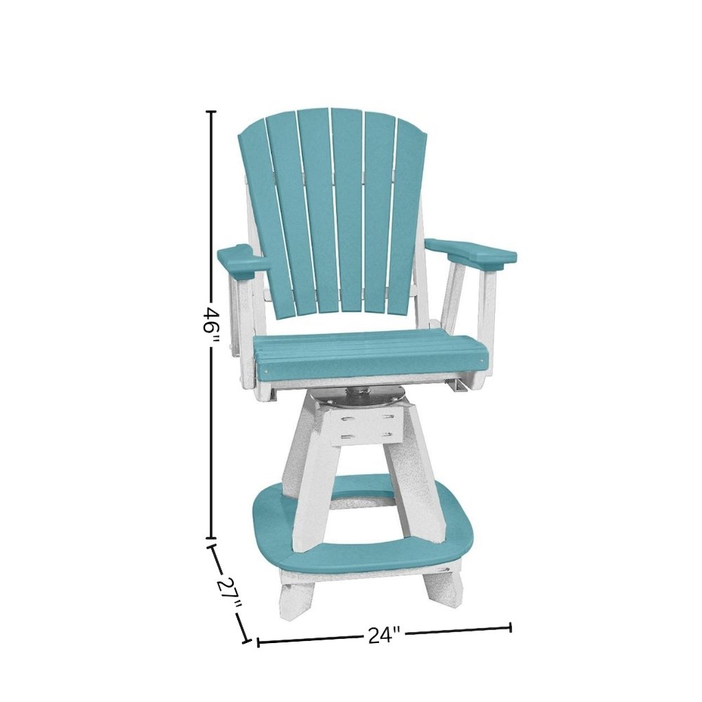 5-Pc Round Dining Set, Aruba Blue, Counter Height, Poly. Picture 10