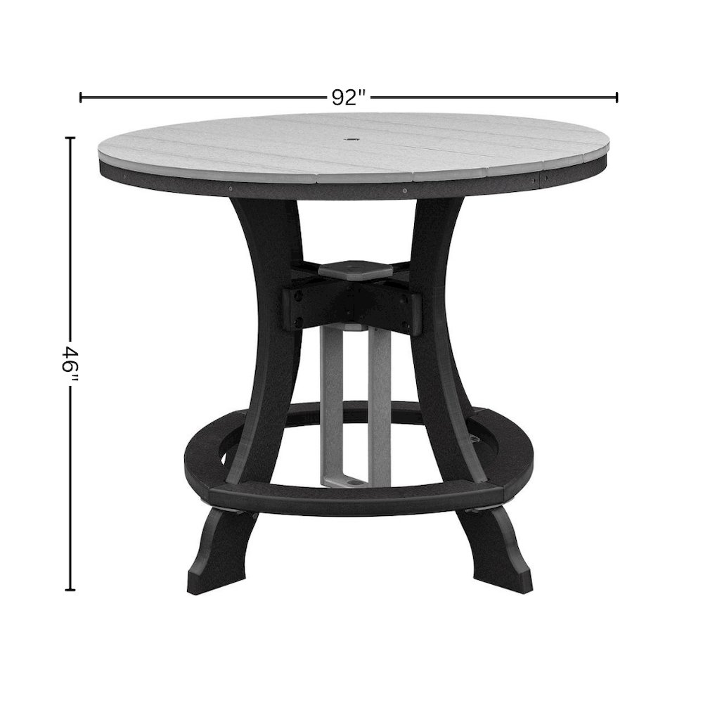 5-Pc Round Dining Set, Light Gray, Counter Height, Poly. Picture 9